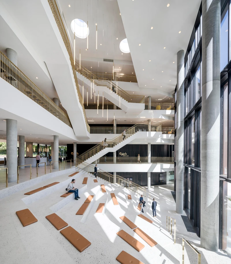 Carlsberg Group's Central Office by C.F. Møller 'combines office sections into one single working community.' Photo: Adam Mørk