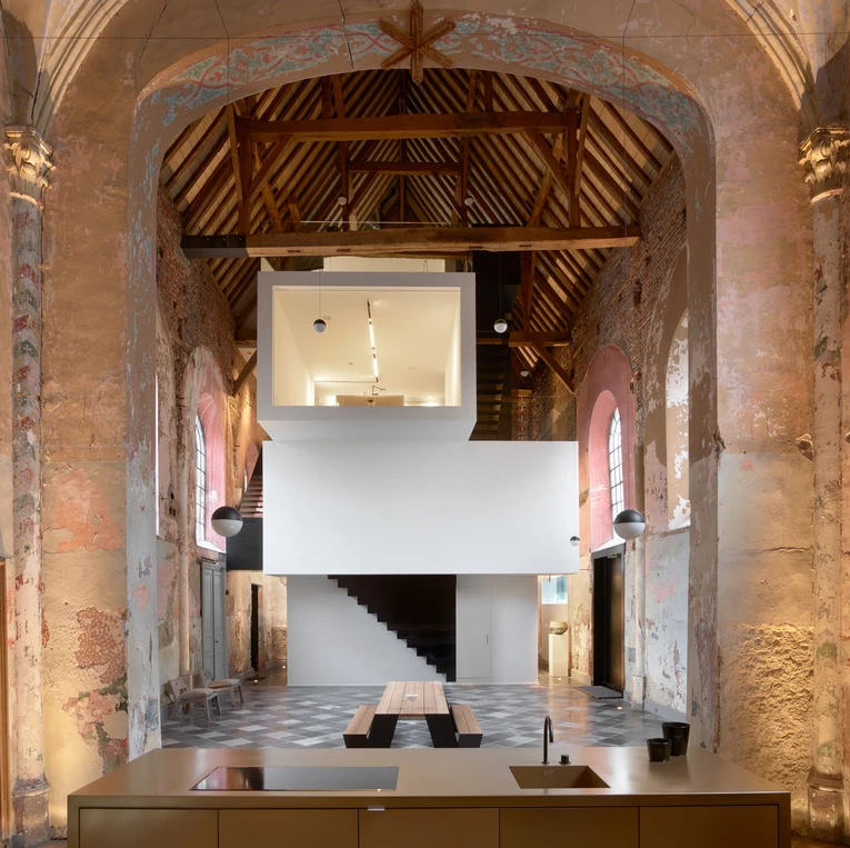 The Waterdog in Sint-Truiden, Belgium, by Klaarchitectuur is just one dramatic example of a modern office space within an exterior shell – preserving architectural heritage and revitalising neglected spaces