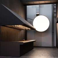 Through chiaroscuro techniques, the volumetric elements in space are used in the use of strong contrasts between volumes, some illuminated and others shadowed. Photo: Dylan Perrenoud