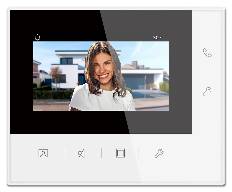 Thanks to the indoor stations with audio and video function, you can conveniently greet guests and open the door from any room