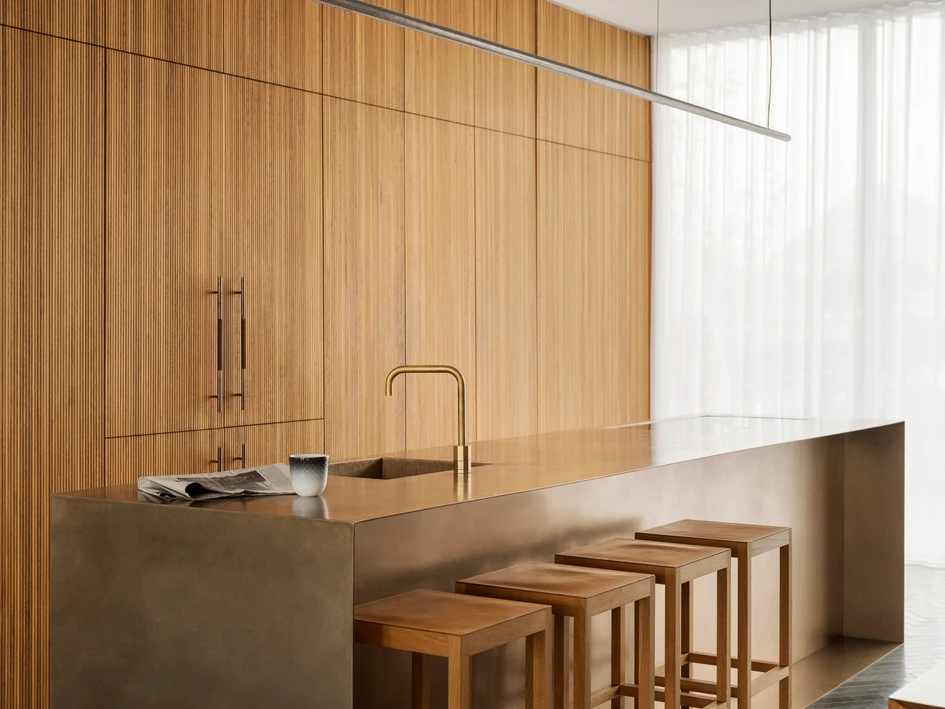 Ideal for architect-designed interiors, the faucet combines radical design with traditional manufacturing and function