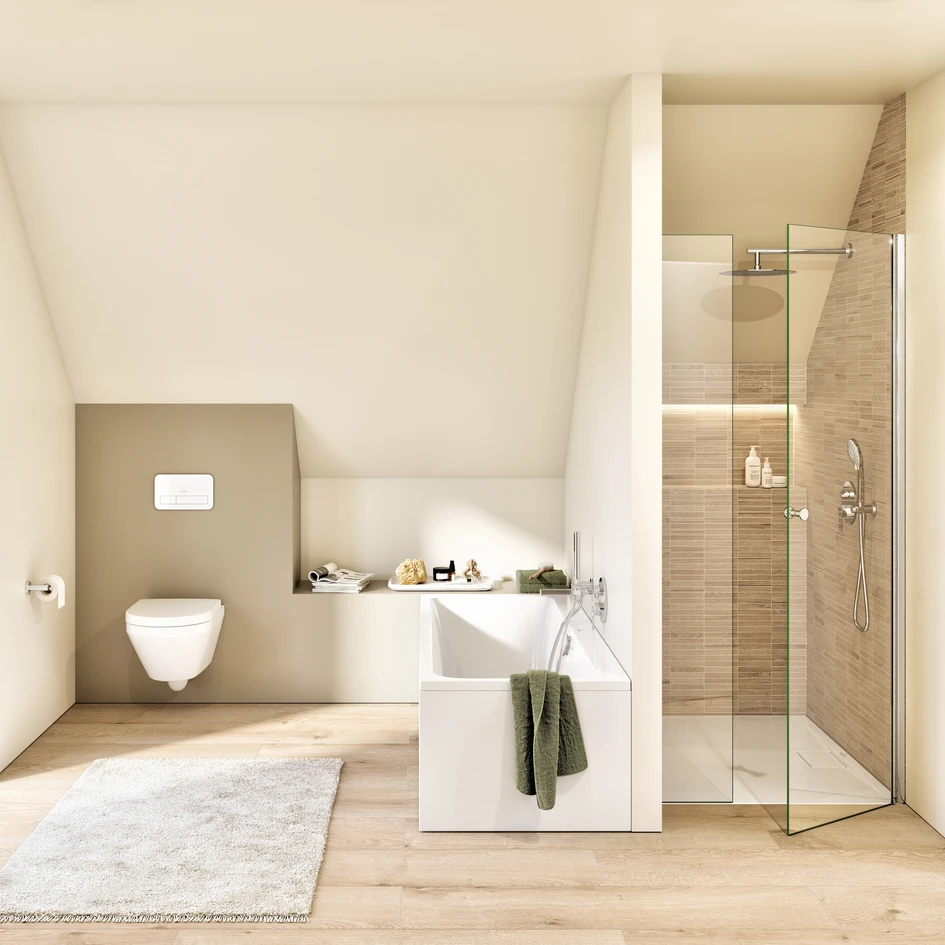 In addition to timeless neutral colours, the new vanity units are also available in warm wood tones