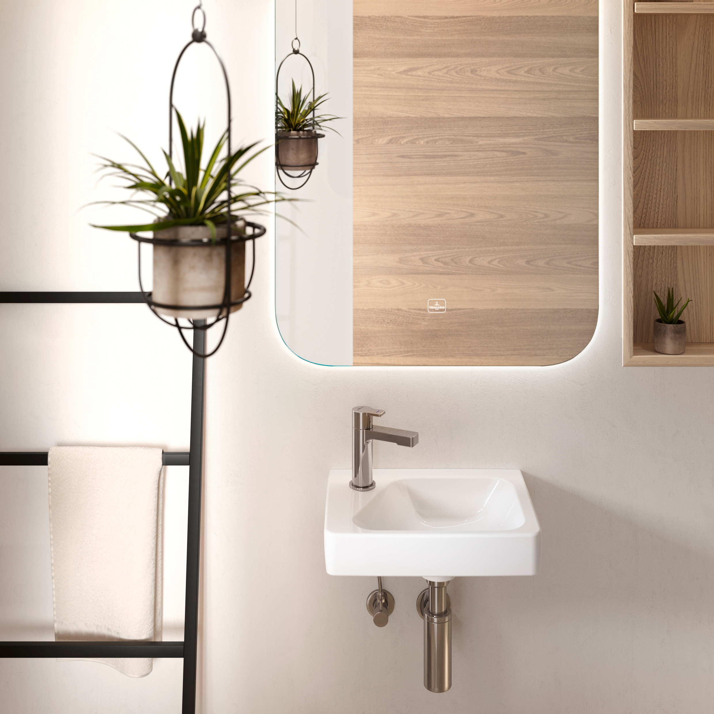 With Architectura Square and Architectura, there are two matching tap series to choose from for the bathroom collection