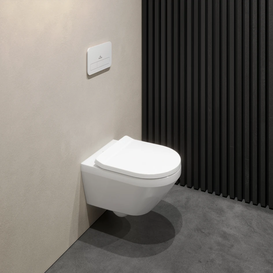 The new wall-hung and rimless WCs in the collection are equipped with the innovative and extremely water-saving TwistFlush[e³] swirl flush technology