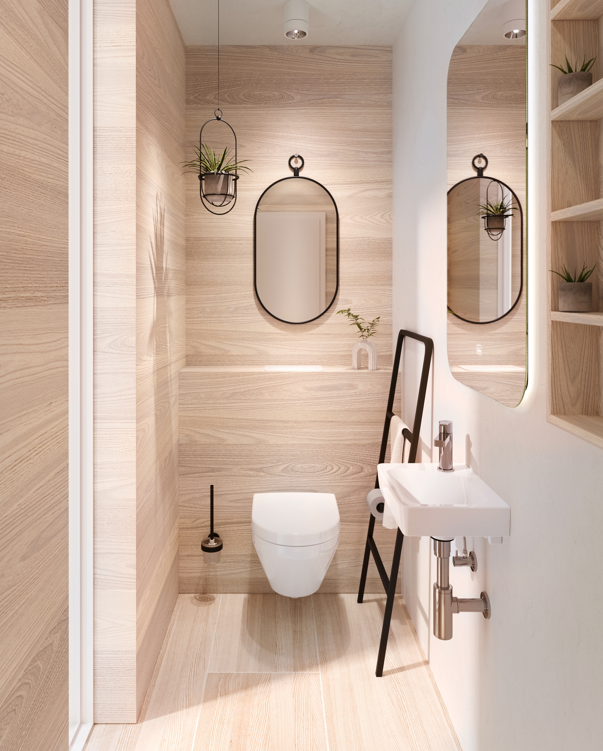 The revised design gives the wall-hung WCs a light and harmonious look
