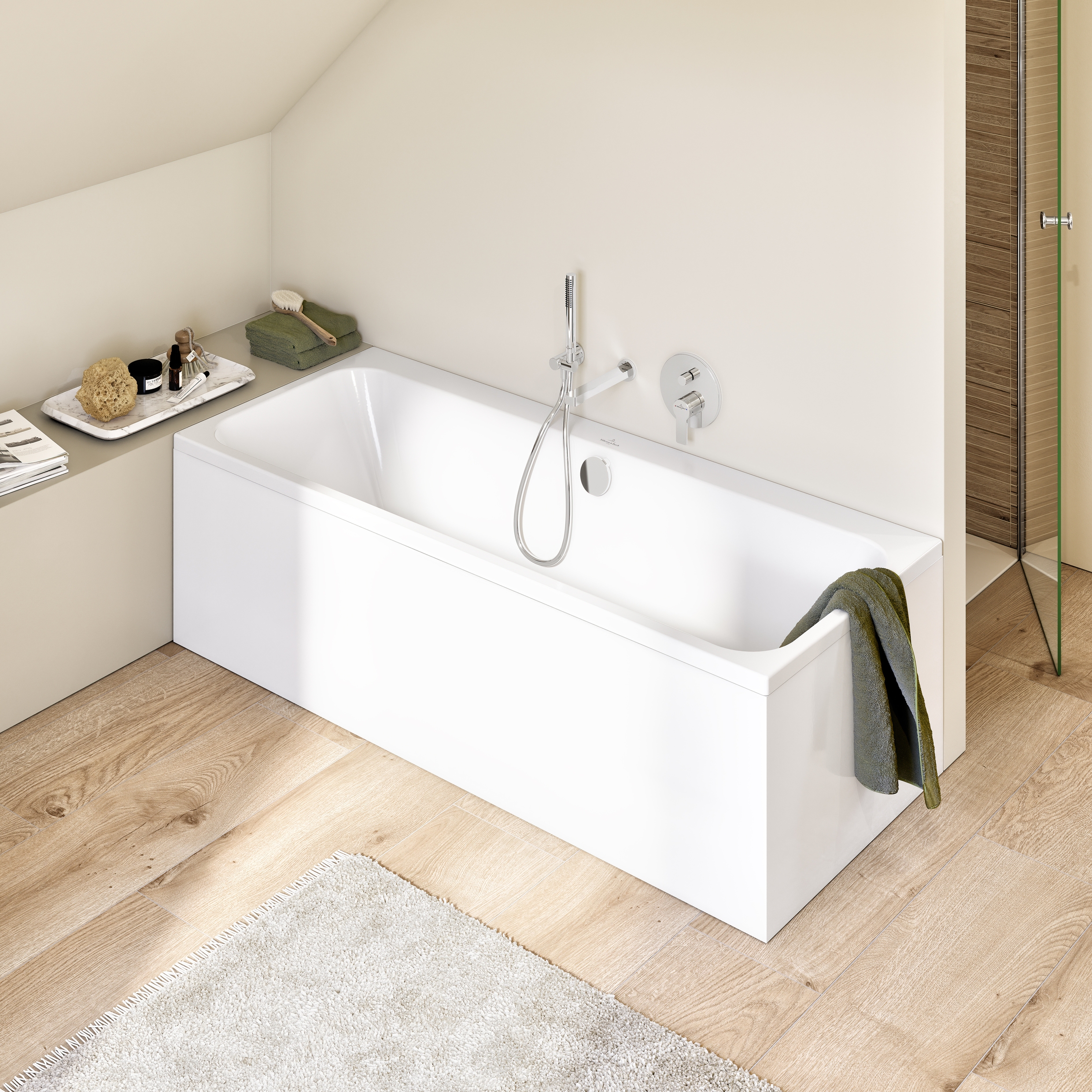 The extended collection also includes trendy pre-wall baths with versatile installation options