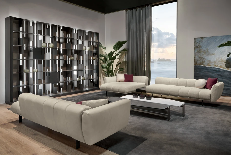 Inspired by a construction technique of the same name, Cantori’s Blockbau sofa caters to the demands of modern lifestyles