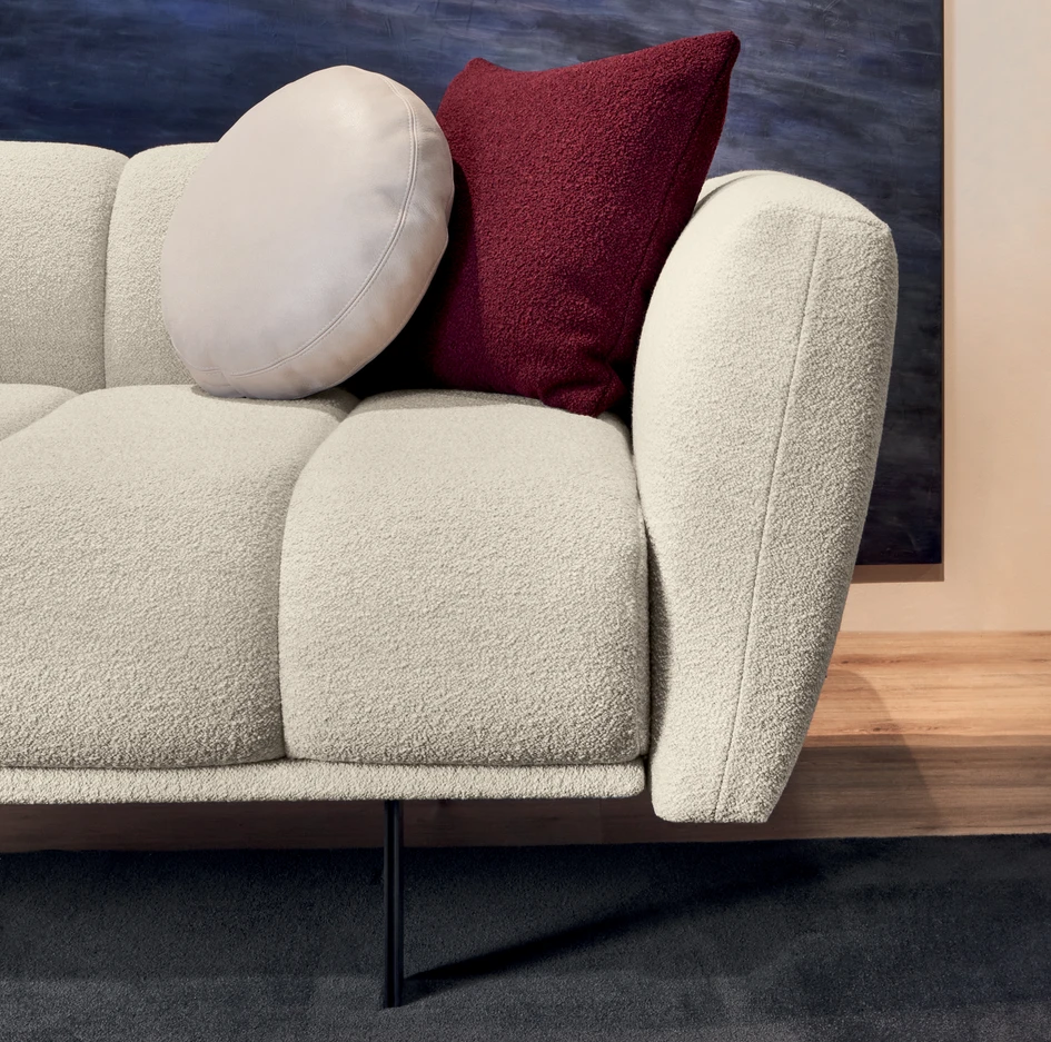 Besides its unique take on modular sofa systems, the Blockbau also stands out because of its refined craftsmanship and stylish soft shape
