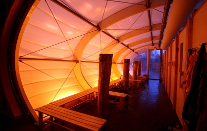 Saunavorbereich, Foto: Marcel Mittelsiefen