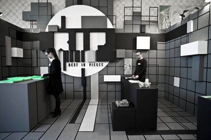 Ruhe im modischen Frieden. Stand von Style & Design, Hochschule der Künste Zürich. Foto: Christian Grund