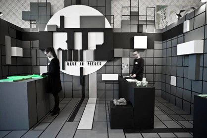 Ruhe im modischen Frieden. Stand von Style & Design, Hochschule der Künste Zürich. Foto: Christian Grund