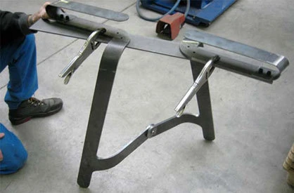 The metal legs for the kitchen table produced by TPU (France)