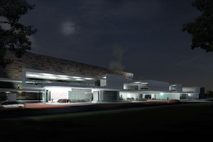 All offices are accommodated at one level on the first floor. The ground floor houses a showroom, conference and training facilities as well as a foyer area.