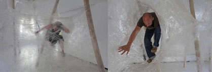 Tape installation at the HDD gallery in Zagreb by For Use / Numen