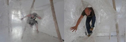 Tape installation at the HDD gallery in Zagreb by For Use / Numen