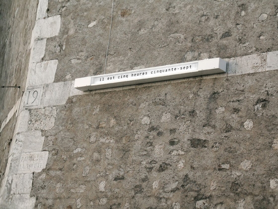 Public Clock designed for the City of Geneva, Nicolas Le Moigne, 2006; photo Nicholas Le Moigne