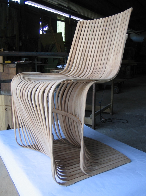'43' bamboo cantilever chair prototype by Konstantin Grcic and the National Taiwan Craft Research Institute and Taiwan Design Center, 2008