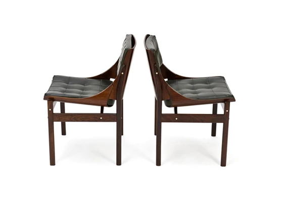 Jacaranda and leather chair, designer unknown; photo © Brazilian Modern