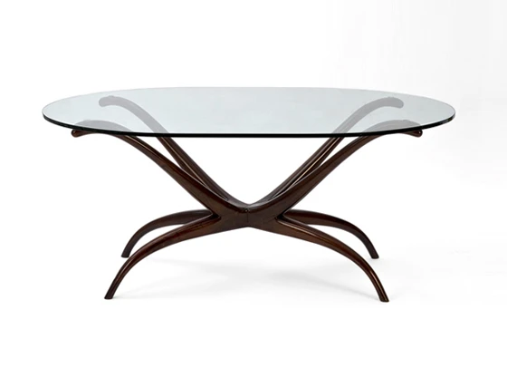 'Spider' Jacaranda and glass dining table, ca 1950, design: Giuseppe Scapinelli; photo © Brazilian Modern