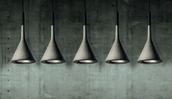 'Aplomb' concrete pendant lights by LucidiPevere for Foscarini