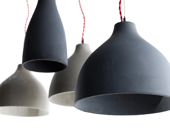 Cast-concrete 'Heavy Lights' by Benjamin Hubert for Decode