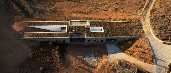 Aloni House, Antiparos island, aerial view, architecture: decaArchitecture, © decaArchitecture