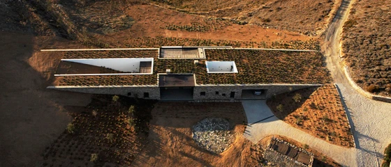 Aloni House, Antiparos island, aerial view, architecture: decaArchitecture, © decaArchitecture