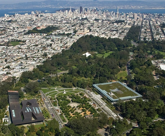 Aerial view of the Goldengate Park, San Francisco, photographer: Tom Fox, SWA Group