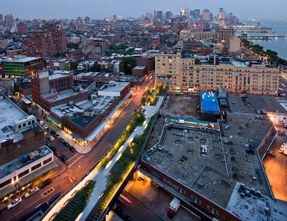 The High Line runs for a mile and third through Manhattan's Lower West Side; photo Irwan Baan © 2009
