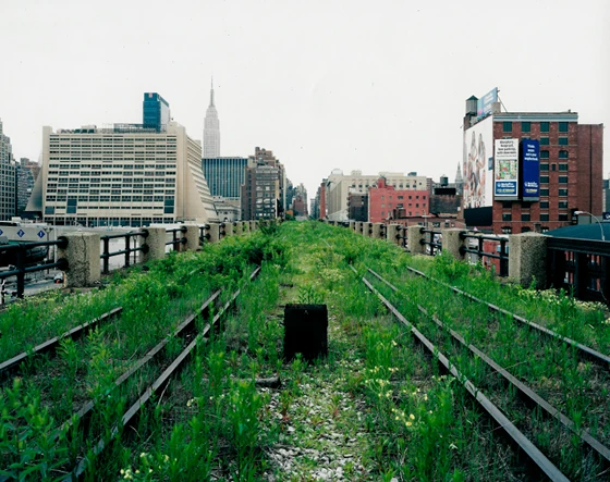 Years of neglect of the High Line following its decommissioning in 1980 were reversed when New York architectural office Diller + Scorfidio won a competition in 2003 to develop the structure; photo Joel Sternfeld