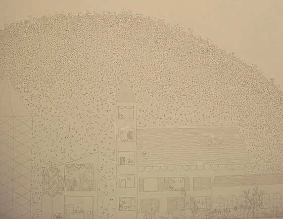 Filigree drawing of Ishigami's phantastic visions