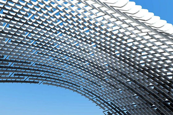 fibreC fibreglass concrete, made by the Reider company, used here for the [C]SPACE Pavilion in London, designed by Alan Dempsey and Alvin Huang, 2008