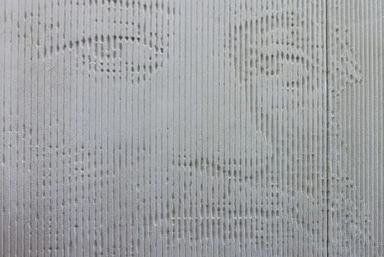 Photo-concrete which uses a photo-engraving process: Zuber concrete works, with shuttering technique by Reckli. Gutenberg-Höfe, ap88 Architects