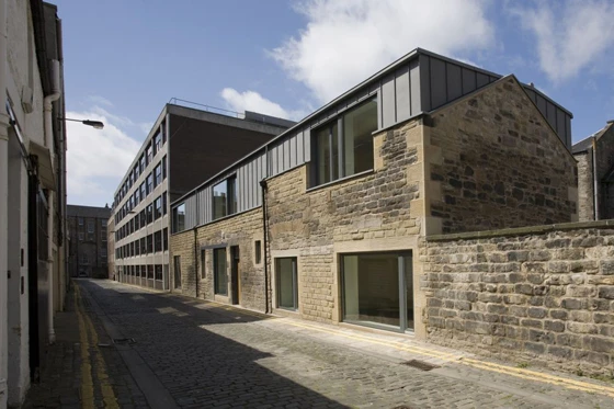 Young Street Lane Offices by Malcolm Fraser Architects is located in a mews street in Edinburgh’s original New Town; photo: David Cemry