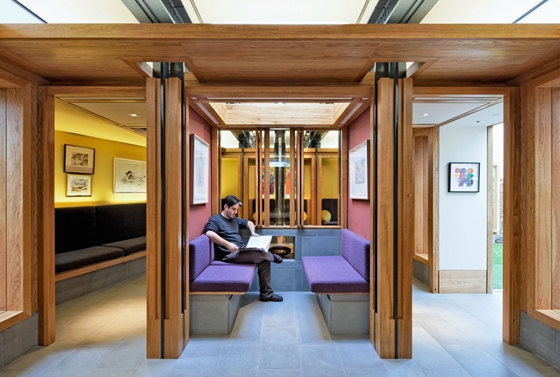 At Maggie's Cancer Caring Centres services are offered to patients and their loved ones in surroundings that are decidely domestic in tone; architecture: MJP Architects, photo: Peter Durant