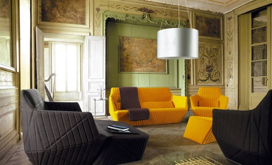 Do geometry professors dream of the Bouroullecs?: the striking 'Facett' seating range for Ligne Roset, 2005