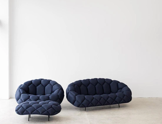 The Bouroullecs' 'Quilt' sofa and chair for leading British design brand Established & Sons, 2009