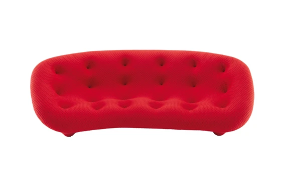 The classic Chesterfield meets a ripe piece of fruit: Ronan and Erwan's seriously comfortable new stretch-fabric 'Ploum' sofa for leading French manufacturer Ligne Roset