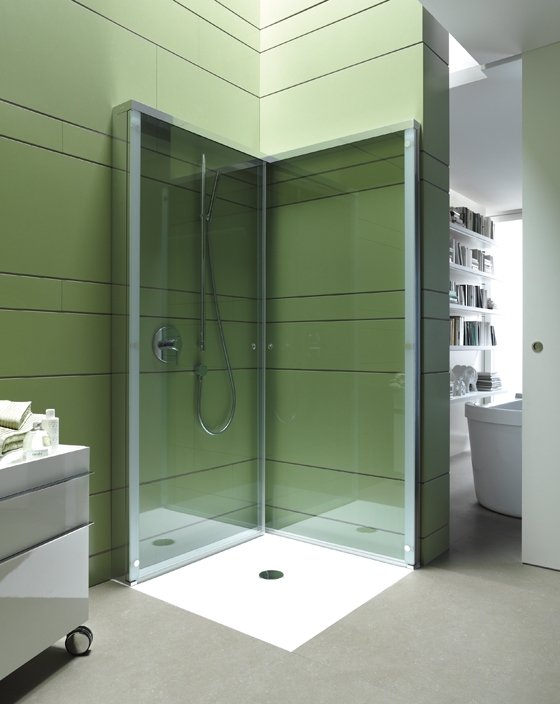 Vienna-based design studio EOOS have designed the 'OpenSpace' shower, whose large panels fold away to become a discreet wall panel when not in use