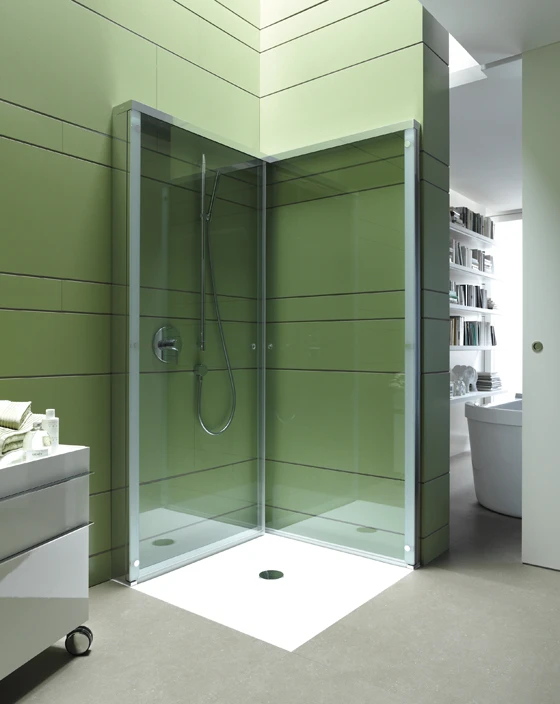 Vienna-based design studio EOOS have designed the 'OpenSpace' shower, whose large panels fold away to become a discreet wall panel when not in use