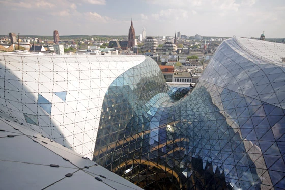 The MyZeil centre in Frankfurt by Massimilano Fuksas demonstrates the complexity of form that can be achieved with modern materials and techniques