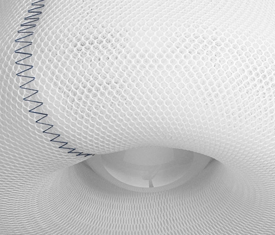 Detail of 'Loom' organic textile pendant lamp by Benjamin Hubert for Zero; see it at the Euroluce expo during this year's Milan Salone