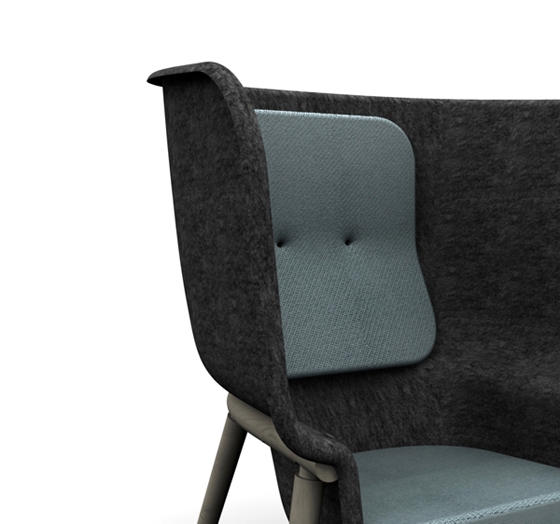 Detail of Benjamin Hubert's 'Pod' chair for Devorm, which will be presented during the 2011 Salone in the Ventura Lambrate