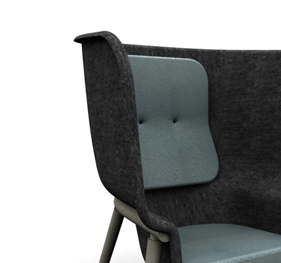 Detail of Benjamin Hubert's 'Pod' chair for Devorm, which will be presented during the 2011 Salone in the Ventura Lambrate