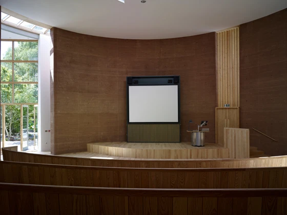 No additional finishing is needed, as the walls have a beautiful natural colour and stratified finish; photo Timothy Soar