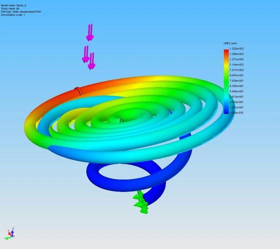 Deflection analysis for Ron Arad's 'Screw' stool project