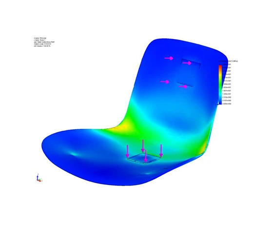 Strength and deflection analysis of shell for Poul Kjaerholm's 'PK8' chair