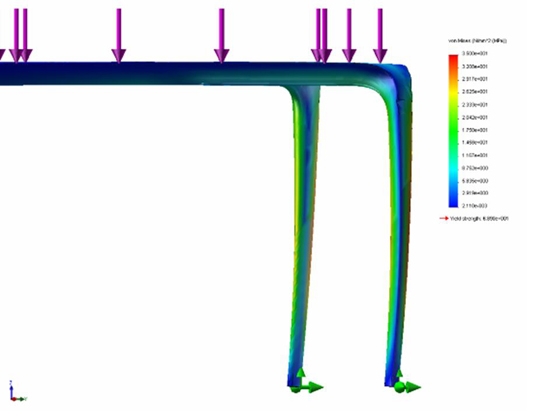 Strength and deflection analysis for Jakob Wagner's 'Link' table