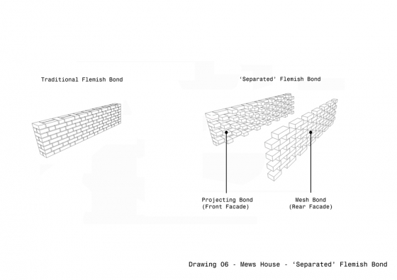 Mews House brickwork detail; © TAKA architects