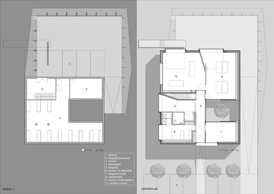 Notariaat plan views; © Atelier Vens Vanbelle